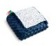 Manta Ligera Minky Sensillo 75x100 cm Palms Vibrant Navy