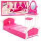 Set de dormitorio para muñecas con mesa de tocador y silla
