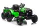 Tractor a Batería con Remolque Verde Claro 24V