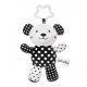 Juguete colgante de peluche Oso Akuku en blanco y negro