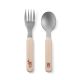 Cubiertos Infantiles Babyono de Acero Inoxidable Beige