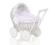 Carrito de Muñecas My Sweet Baby - Mimbre Blanco y Ropa Suave