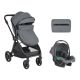 Cochecito 3 en 1 Kikkaboo Eloe Gris Oscuro transformable