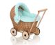 Carrito de muñecas de mimbre My Sweet Baby con ropa de cama