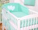 Juego de Cuna 3 piezas My Sweet Baby - Corazones Colgantes Mint
