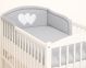 Protector de Cuna My Sweet Baby Universal Hearts Grey