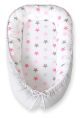 Baby Nest Double-sided Premium Cocoon For Infants Bobono- Stars Pink-grey/grey