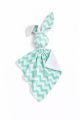 Doudou Conejito de Minky y Algodón My Sweet Baby - Mint Chevron