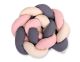 Protector de Cuna Trenzado My Sweet Baby - Beige y Rosa Pastel