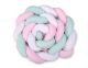 Protector de Cuna Knot Bumper XXL My Sweet Baby en blanco, rosa y menta