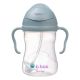 Botella B.box Ocean con popote y ergonomía, ideal para niños.