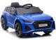 Coche eléctrico infantil Audi RS6 azul BRD-2118 con doble motor 12V, vista frontal