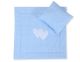 Pram Bedding Set With Duvet And Pillow 2pcs - Hearts Blue Checkered