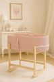 Set de Moisés Crochet con Patas Mecedora – Rosa Pastel