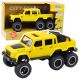 Coche off-road amarillo 6x6 de Lean toys con luces y sonidos.