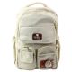 Mochila Escolar Urban School con Llaveros de Capibara Beige