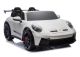 Coche eléctrico infantil Porsche GT3 Lean Cars blanco, vista frontal