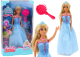 Muñeca Sirena Princesa con Vestido Azul y Cepillo