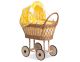 Carrito de Muñecas My Sweet Baby, Mimbre Natural y Elegante