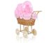 Cochecito de Muñeca My Sweet Baby con Ropa de Cama Rosa