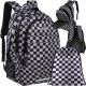Mochila 22L de diseño a cuadros Kruzzel - Ideal para el colegio
