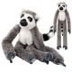 Peluche Lemurito Suave con Velcro para Colgar 35cm
