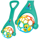 Empujador de bola flexible con sonajero turquesa