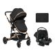 Carrito de bebé 3en1 Kikkaboo Amaia Negro 2024