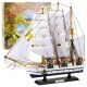 Modelo Coleccionable de Barco a Vela Fragata Blanco 49x43cm