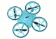 Dron R/C azul con pulsera de control en la muñeca