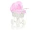 Cochecito de Muñeca My Sweet Baby de Mimbre con Ropa Rosa