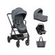Carrito de bebé 3en1 Mia Gris Kikkaboo - Práctico y Elegante