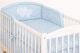 Protector de Cuna My Sweet Baby – Corazones Flores Azules