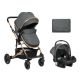 Carrito de bebé 3 en 1 Kikkaboo Amaia Gris Oscuro 2024