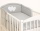 Protector de Cuna My Sweet Baby - Corazones en Gris