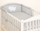 Protector de Cuna My Sweet Baby - Corazones en Blanco y Gris