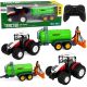Tractor teledirigido Lean toys con remolque pulverizador y función de agua