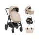 Carrito de bebé 3en1 Modena Beige Kikkaboo - Práctico y Seguro
