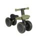 Correpasillos infantil Kikkaboo Blinky verde de aluminio, vista frontal con ruedas luminosas