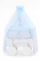 Cesta de Mimbre Moisés My Sweet Baby Deluxe Amelie - Blanco y Azul