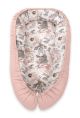 Baby Nest Double-sided Premium Cocoon For Infants Bobono - Sepia Roses/pastel Pink