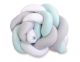 Protector de Cuna Trenzado My Sweet Baby Knot Bumper Gris-Menta