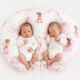 Cojín de lactancia gemelar Blossom Fairies – Almohada croissant para gemelos con funda extraíble