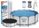 Piscina Elevada de Jardín 396x122 cm con Bomba