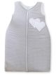 Cotton Sleeping Bag For Children, Size M, 6-12 Months, Tog 2.5, All-season,hearts Polka Dots On Grey