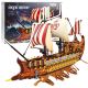 Set de construcción barco romano antiguo 2073 piezas LEAN Toys vista frontal