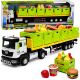 Camión de transporte de comida Green de Lean toys con luces y sonido.