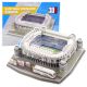Puzzle 3D del Estadio Santiago Bernabéu en detalle con sus 101 piezas.
