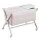 Minicuna Tijera Madera Soft Rosa/bco 55x87x74 Cm - Cambrass