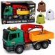 Camión de basura con grúa y luces de Lean toys